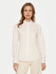 Tommy Hilfiger Koszula WW0WW44084 Różowy Regular Fit. Czerwone koszule damskie Tommy Hilfiger, bez wzorów, z bawełny, bez kołnierzyka, bez ramiączek. Za 239.99 zł.