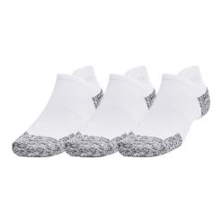 Skarpety do biegania Under Armour Dry Run Cushion No Show 3 pary. Białe obuwie sportowe damskie Under Armour, bez wzorów. Za 99.99 zł.