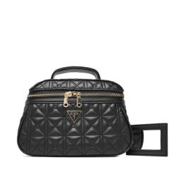 Kosmetyczka Guess. Czarne kosmetyczki damskie Guess, z aplikacjami. Za 215.99 zł.