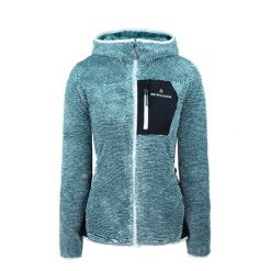 Bluza pluszowa damska BERGSON Acadia. Niebieskie bluzy damskie Bergson, s, bez wzorów, bez kaptura. W wyprzedaży za 339.00 zł.