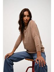 AUTHENTIC CASHMERE Kaszmirowy sweter "Goléon" w kolorze beżowym rozmiar: M. Brązowe swetry klasyczne damskie AUTHENTIC CASHMERE, m, z kaszmiru, bez kołnierzyka. Za 354.94 zł.