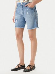 Just Cavalli Szorty jeansowe 80PAD5S5 CDWCD Granatowy Loose Fit. Niebieskie szorty damskie Just Cavalli, bez wzorów, z bawełny. Za 1,123.99 zł.