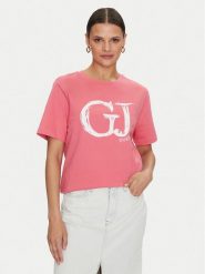 Guess T-Shirt Sara V4YI01 K8FQ4 Różowy Regular Fit. Czerwone t-shirty damskie Guess, xs, z aplikacjami, z bawełny, bez kołnierzyka. Za 89.99 zł.