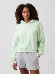 GAP Bluza w kolorze zielonym rozmiar: S. Zielone bluzy damskie GAP, s, bez wzorów, z materiału, z kapturem. Za 105.14 zł.