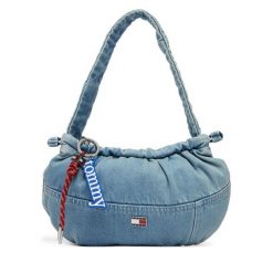 Torebka Tommy Jeans. Niebieskie torebki klasyczne damskie Tommy Jeans, z denimu, bez dodatków. Za 409.99 zł.