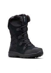 Buty turystyczne zimowe śniegowce damskie, Ice Maiden II. Czarne obuwie trekkingowe damskie Columbia, z materiału, przed kolano, bez zapięcia. Za 379.99 zł.