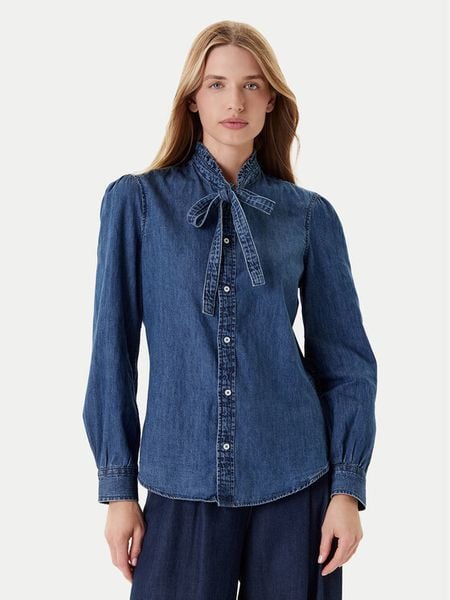 United Colors Of Benetton Koszula jeansowa 5RZKDQ0BE Niebieski Regular Fit. Niebieskie koszule damskie United Colors Of Benetton, m, bez wzorów, z bawełny, bez kołnierzyka, bez ramiączek. Za 169.99 zł.