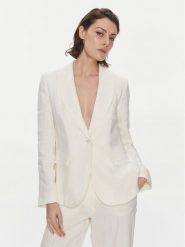 Weekend Max Mara Marynarka Nalut 2415041032 Biały Regular Fit. Białe marynarki i żakiety damskie Weekend Max Mara, bez wzorów, ze lnu. Za 1,709.00 zł.