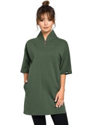 Be Wear Sukienka w kolorze zielonym rozmiar: S. Zielone sukienki damskie Be Wear, bez wzorów, bez ramiączek. Za 82.64 zł.