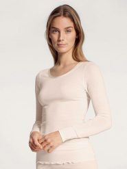 Calida Koszulka w kolorze kremowym rozmiar: XL. Brązowe koszulki damskie Calida, xl, bez wzorów, bez kołnierzyka, bez ramiączek. Za 122.96 zł.