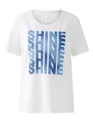 Oui Koszulka w kolorze białym rozmiar: 36. Białe koszulki damskie Oui, bez wzorów, z bawełny, bez kołnierzyka, bez ramiączek. Za 130.99 zł.