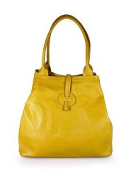 Florence Bags Skórzany shopper bag "Fr" w kolorze żółtym - 42 x 38 x 6 cm rozmiar: onesize. Żółte shopper bag Florence Bags, bez wzorów, z materiału, na ramię, bez dodatków. Za 350.26 zł.