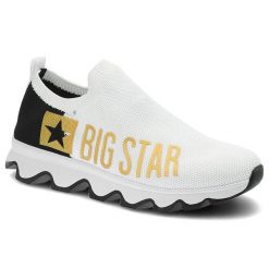 Białe Sneakersy Big Star Modne Buty Damskie. Białe obuwie sportowe damskie Big Star, na wiosnę, bez zapięcia. Za 159.00 zł.