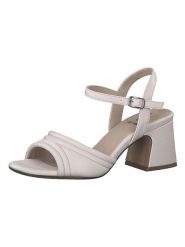 S.Oliver Sandały w kolorze kremowym rozmiar: 40. Brązowe sandały damskie S.Oliver, bez wzorów, z otwartym noskiem, bez obcasa, na koturnie, bez zapięcia. Za 110.55 zł.