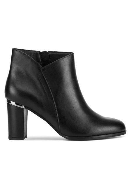 Lasocki Botki WYL3861-1Z Czarny. Czarne botki damskie Lasocki, ze skóry, bez obcasa, na słupku, bez zapięcia. Za 279.99 zł.