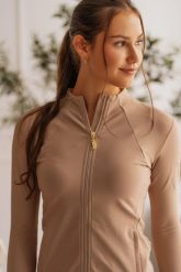 Bluza techniczna z zamkiem JD ATTACK Elite. Brązowe bluzy damskie JD ATTACK, l, bez wzorów, z materiału, bez kaptura. Za 269.00 zł.