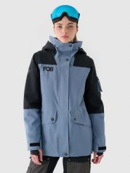 4F Kurtka snowboardowa membrana 10000 damska - granatowa S. Niebieskie kurtki damskie 4F, na zimę, m, bez wzorów, z dzianiny, z kapturem. W wyprzedaży za 399.99 zł.