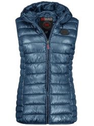 Maison Montaigne Kamizelka pikowana "Annemai" w kolorze granatowym rozmiar: XL. Niebieskie kamizelki damskie Maison Montaigne, xl, z aplikacjami, bez kaptura. Za 135.81 zł.