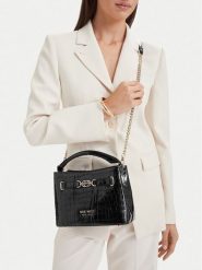 Nine West Torebka EO-CITY GRACE-LDA9420 CROCO Czarny. Czarne torebki klasyczne damskie Nine West, ze skóry, bez dodatków. Za 249.99 zł.