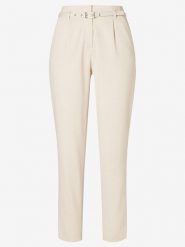 More & More Spodnie w kolorze kremowym rozmiar: 44. Brązowe spodnie materiałowe damskie More & More, bez wzorów, z materiału. Za 86.99 zł.