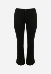 Czarne Szerokie Jeansy z Wysokim Stanem z Bawełną i Dodatkiem Wiskozy Eprevia. Czarne jeansy damskie Born2be, z podwyższonym stanem, plus size. Za 99.99 zł.