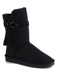 ISLAND BOOT Kozaki zimowe "Crawford" w kolorze czarnym rozmiar: 40. Czarne kozaki damskie Island Boot, na zimę, z materiału, bez obcasa, bez zapięcia. Za 165.99 zł.