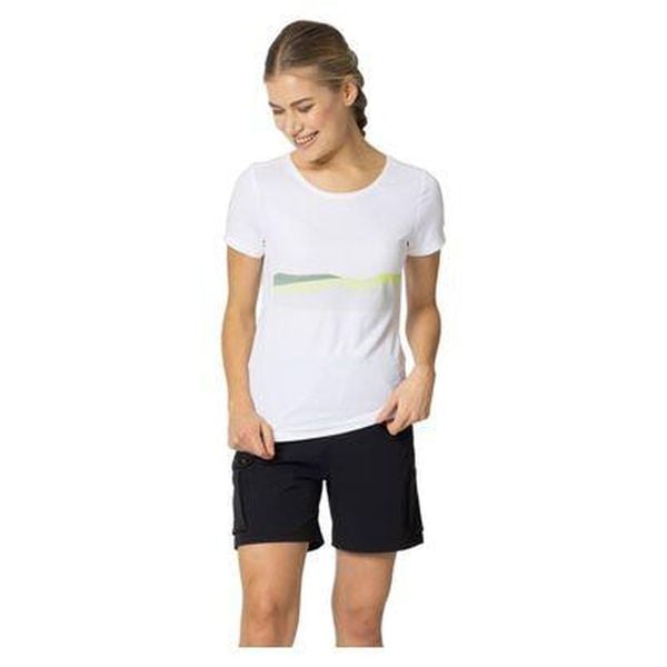 Koszulka z krótkim rękawem damska ODLO F-Dry Ridgeline T-Shirt Crew Neck. Białe bluzki damskie ODLO, s, bez wzorów, bez kołnierzyka. Za 332.09 zł.