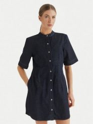 Calvin Klein Jeans Sukienka jeansowa LV047F797G Granatowy Regular Fit. Niebieskie sukienki damskie Calvin Klein Jeans, bez wzorów, z bawełny, bez ramiączek. Za 529.99 zł.