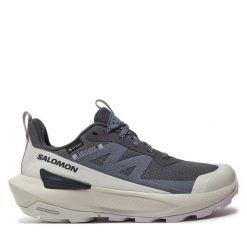Trekkingi Salomon. Szare obuwie trekkingowe damskie Salomon, z gore-texu, bez zapięcia. Za 569.99 zł.