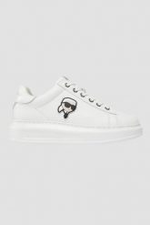 KARL LAGERFELD Białe sneakersy Karl Nft Lo Lace. Białe obuwie sportowe damskie KARL LAGERFELD, bez zapięcia. W wyprzedaży za 519.99 zł.