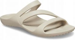 Klapki Dla Dorosłych Crocs Kadee II. Niebieskie klapki damskie Crocs, bez wzorów, z materiału, bez obcasa, bez zapięcia. Za 119.99 zł.