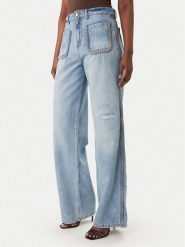 Just Cavalli Jeansy 80PAB5T2 CDWCH Granatowy Straight Fit. Niebieskie jeansy damskie Just Cavalli. Za 1,119.00 zł.