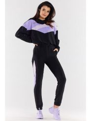 Awama Spodnie dresowe w kolorze czarnym rozmiar: L. Czarne spodnie dresowe damskie Awama, l, bez wzorów, z dresówki. Za 107.99 zł.