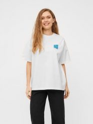 Derbe Koszulka w kolorze białym rozmiar: S. Białe bluzki damskie Derbe, s, bez wzorów, z bawełny, bez kołnierzyka, bez ramiączek. Za 126.45 zł.