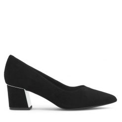 Czółenka Lasocki. Czarne czółenka damskie Lasocki, bez wzorów, bez obcasa. Za 249.99 zł.