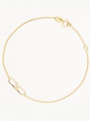 OR ÉCLAT Złota bransoletka "Eddi" z elementem ozdobnym rozmiar: onesize. Żółte bransoletki damskie Or Éclat, złote. Za 565.99 zł.