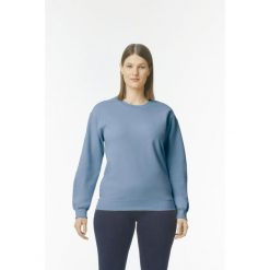 Bluza z okrągłym dekoltem Gildan Midweight Softstyle. Niebieskie bluzy damskie GILDAN, s, bez wzorów, z bawełny, bez kaptura. Za 125.00 zł.