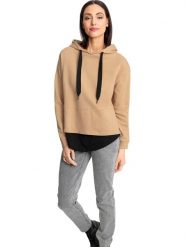 Heine Bluza w kolorze beżowym rozmiar: 40. Brązowe bluzy damskie Heine, bez wzorów, z bawełny, z kapturem. Za 87.81 zł.
