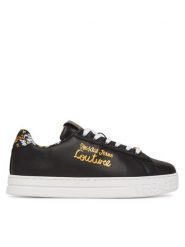 Versace Jeans Couture Sneakersy 78VA3SKL Czarny. Czarne obuwie sportowe damskie Versace Jeans Couture, z jeansu, bez zapięcia. Za 729.99 zł.