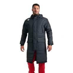 Parka Arena Team Solid. Szare parki damskie Arena, na zimę, l, z materiału, z kapturem. Za 719.50 zł.