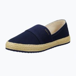 Espadryle damskie GANT Raffiaville. Niebieskie espadryle damskie Gant, bez wzorów, z materiału, bez obcasa. Za 299.99 zł.