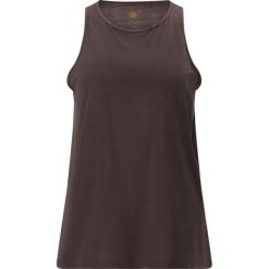 Damski tank top Athlecia Mota. Brązowe koszulki sportowe damskie Athlecia, bez wzorów, bez ramiączek, na fitness i siłownię. Za 124.50 zł.