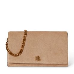 Torebka LAUREN RALPH LAUREN. Brązowe torebki wieczorowe damskie Lauren Ralph Lauren, bez wzorów, bez dodatków. Za 949.99 zł.
