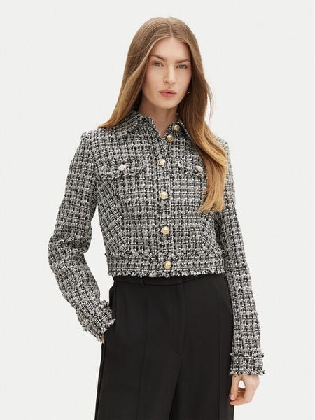 Guess Marynarka W5RN47 WGW82 Czarny Regular Fit. Czarne marynarki i żakiety damskie Guess, xxl, z aplikacjami, z syntetyku. Za 369.99 zł.