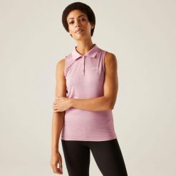 Tima II damska koszulka. Fioletowe koszulki sportowe damskie Regatta, bez wzorów, bez ramiączek. Za 146.00 zł.