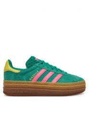 Adidas Sneakersy Gazelle Bold JH9668 Zielony. Zielone obuwie sportowe damskie Adidas, ze skóry, bez zapięcia. Za 439.99 zł.