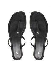 Polo Ralph Lauren Japonki 818P01594001 Czarny. Czarne klapki damskie Polo Ralph Lauren, bez wzorów, ze skóry, bez obcasa, bez zapięcia. Za 1,299.00 zł.