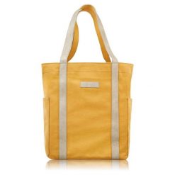 Shopperka materiałowa Paolo Peruzzi E-17-YL żółta. Żółte shopper bag PAOLO PERUZZI, bez wzorów, z bawełny, na ramię, bez dodatków. Za 119.99 zł.
