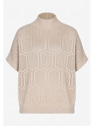 More & More Sweter w kolorze beżowym rozmiar: 36. Brązowe swetry klasyczne damskie More & More, bez kołnierzyka. Za 140.53 zł.