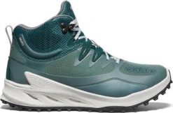 KEEN Buty turystyczne damskie Zionic Mid Wp Dark Forest/Sea Moss r.38. Niebieskie obuwie trekkingowe damskie Keen, z gumy, bez zapięcia. Za 398.90 zł.